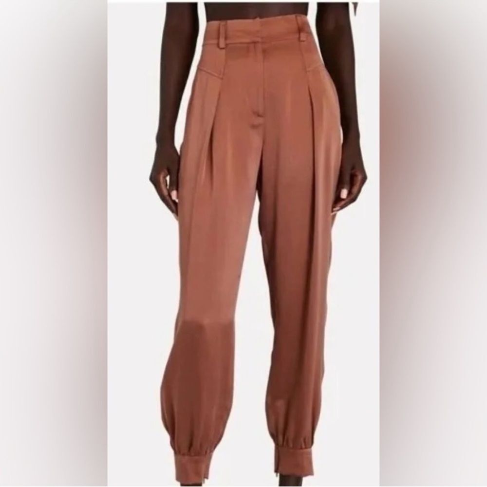 Intermix Raleigh 100% Silk balloon barrel leg jogger pants Clean Girl Luxe 0